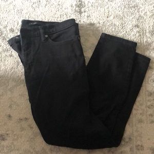 Banana Republic premium denim mid-rise skinny petite black jeans